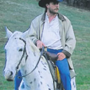 a person riding a horse