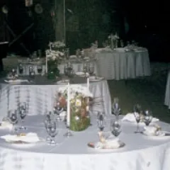 a vase of flowers on a table